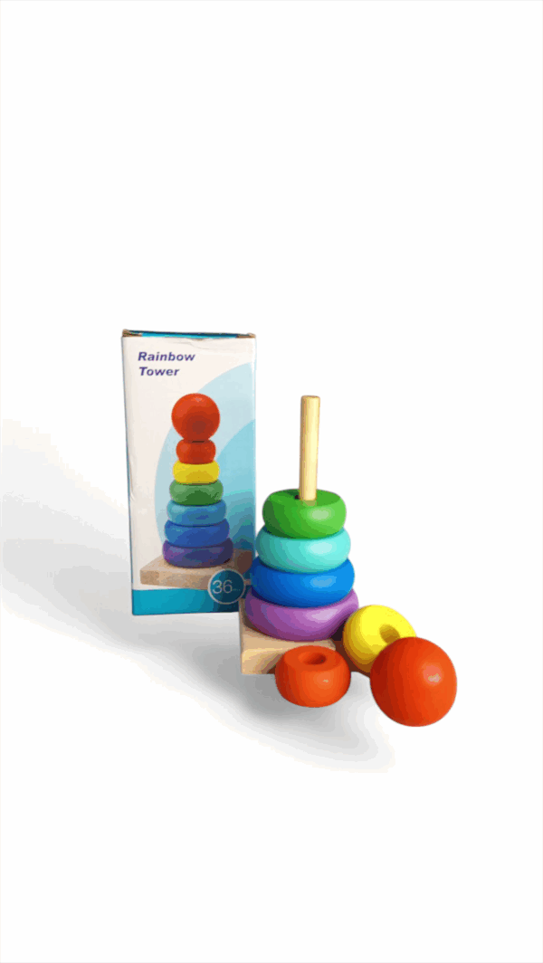Mini Torre Arcoíris De 7 Ruedas.🌈